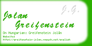 jolan greifenstein business card